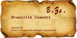 Brunczlik Zsanett névjegykártya